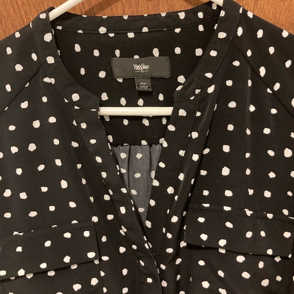 Mossimo Dots Drawstring Dress Women’s Medium - Picture 3 of 4